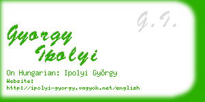 gyorgy ipolyi business card